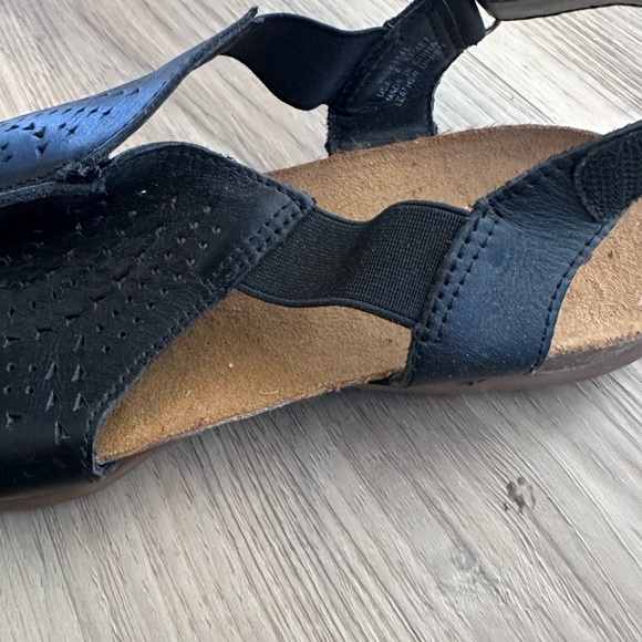 Propet Black Sandals leather Open Toe 8WW 4E NWOT - Picture 6 of 15